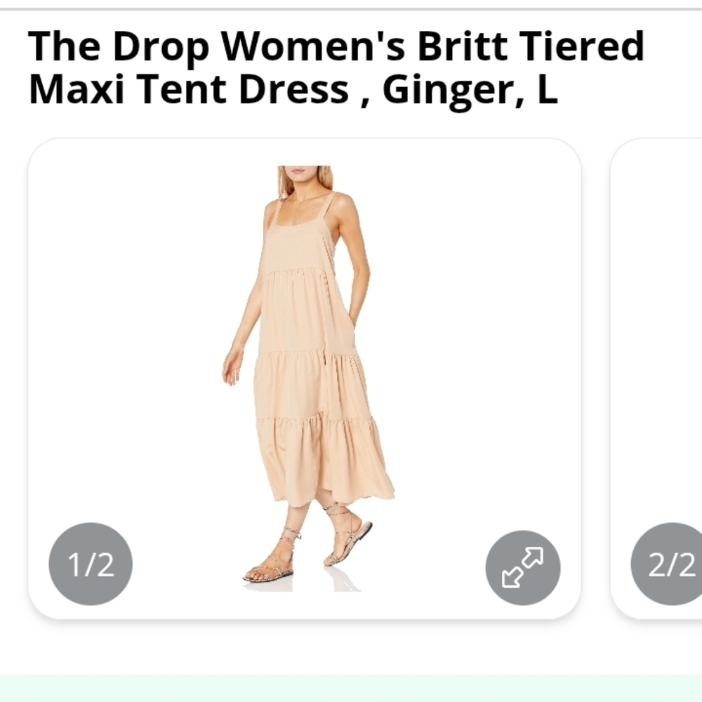 Women's Britt Tiered Maxi Tent Dress - Ginger